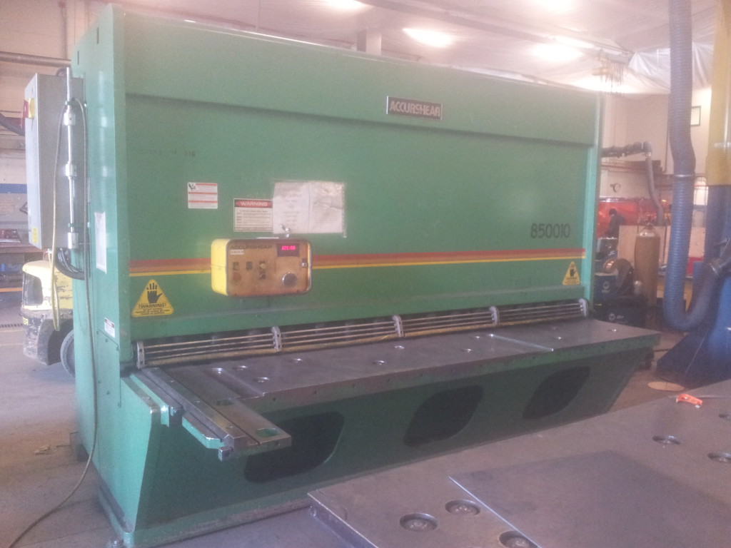 Used Accurshear Hydraulic Shear ½” x 10’ in BC & Alberta